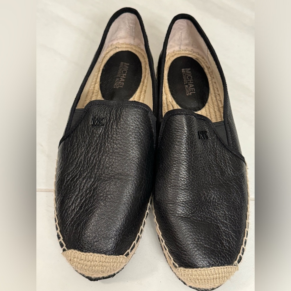 Michael Kors black letter espadrilles. Size 6.5